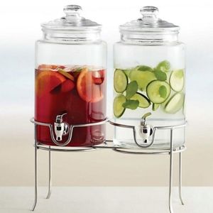 Beverage Dispenser with Metal Rack